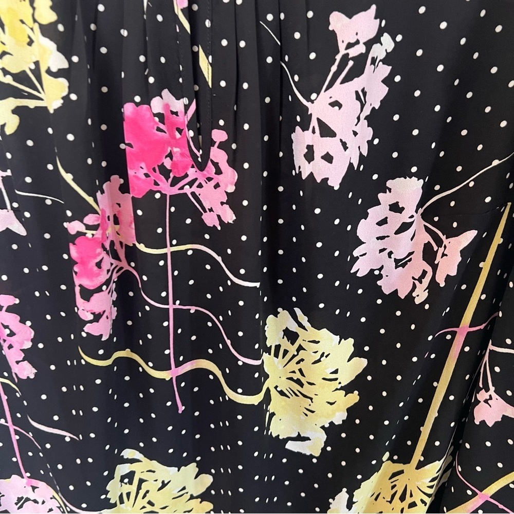 Roz & Ali Elegant Black Floral Women's Blouse - Picture 2 of 5